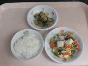 幼児食 ご飯 豆腐の中華煮 中華風きゅうり