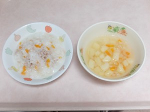 離乳食 五目チャーハン 野菜スープ