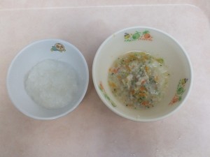 離乳食 おかゆ 鯛の五目スープ