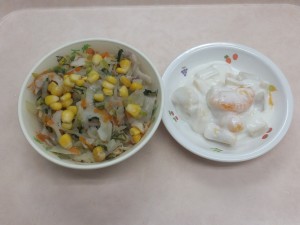 幼児食 徳島ラーメン フルーツヨーグルト