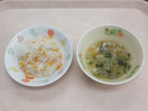 離乳食 五目軟飯 野菜スープ