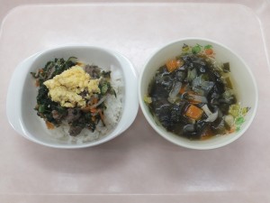 幼児食 ビビンバ 中華スープ