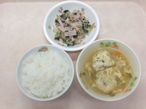 幼児食 ご飯 肉団子スープ ナムル