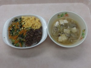 幼児食 ビビンバ 中華スープ