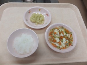 離乳食 軟飯 鯛と野菜のスープ煮 さつま芋のマッシュ