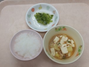 離乳食 なんはん 豆腐のそぼろ煮 ほうれん草の煮びたし