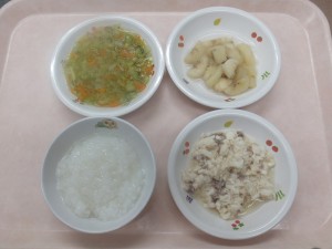 離乳食 なんはん 煮魚 野菜のとろ煮 煮ばなな