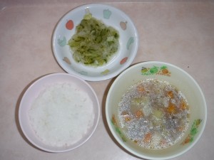 離乳食 なんはん 野菜スープ キャベツの柔らか煮