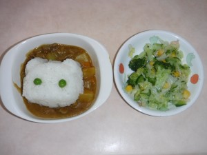 幼児食 くまさんカレー ドレッシング和え