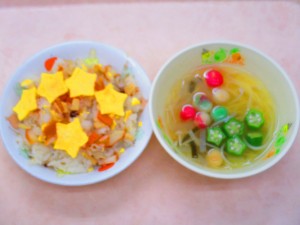 幼児食 七夕寿司 清まし汁