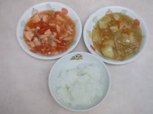 離乳食 なんはん 魚のトマト煮 キャベツ芋の柔らか煮