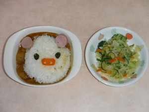 幼児食 豚さんカレー ドレッシング和え