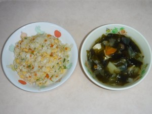 幼児食 チャーハン 野菜スープ