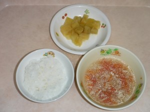 離乳食1 なんはん 野菜スープ さつま芋のだし煮