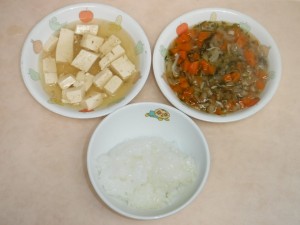 離乳食1 なんはん 豆腐のそぼろ煮 しらすと野菜のあんかけ