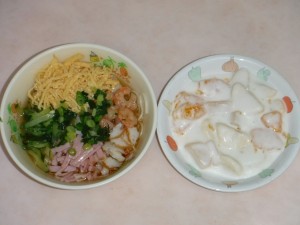 幼児食 五目そうめん フルーツヨーグルト