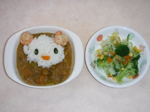 幼児食 ひつじさんカレー ドレッシング和え