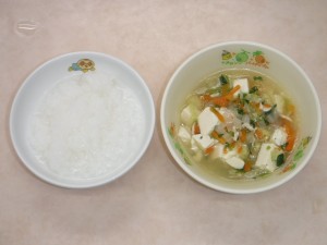 離乳食 3倍がゆ／なんはん 豆腐スープ