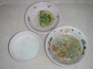 離乳食 3倍がゆ 野菜スープ ブロッコリーのくたくた煮