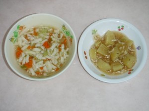 離乳食 野菜うどん さつま芋のそぼろあんかけ