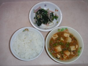 幼児食 ご飯 マーボー豆腐 もやしのナムル