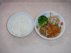 幼児食 ご飯 鳥南蛮 スイートサラダ ブロッコリー