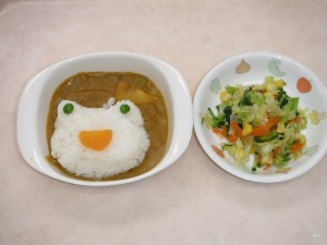 幼児食 かえるさんカレー ドレッシング和え