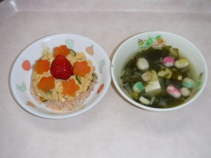 幼児食 おひな寿司 清まし汁