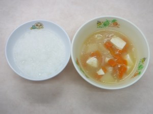 離乳食 5倍がゆ 味噌汁