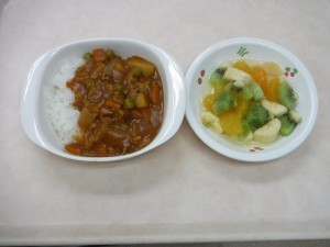 幼児食 ハヤシライス フルーツポンチ
