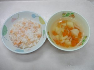離乳食 さけがゆ 清まし汁