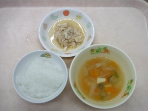 離乳食 5倍がゆ 味噌汁 煮魚