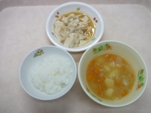 離乳食 5倍がゆ 味噌汁 鯛と豆腐の煮付け