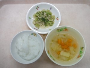離乳食 5倍がゆ 野菜スープ ブロッコリーのそぼろ煮