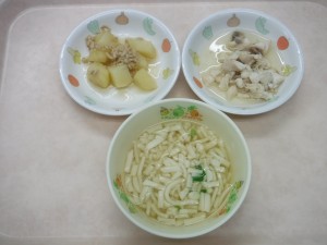 離乳食 5倍がゆ じゃが芋のそぼろ煮 煮魚