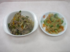 幼児食 牛丼 ごま味噌ブロッコリー