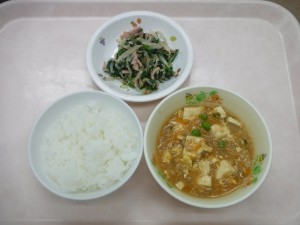 幼児食 ご飯 マーボー豆腐 もやしのナムル