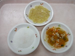 離乳食 つぶしがゆ 野菜のそぼろ煮 煮バナナ