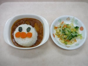 幼児食 アンパンマンハヤシライス ドレッシング和え