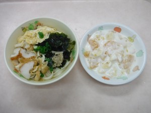 幼児食 ちらしうどん フルーツヨーグルト