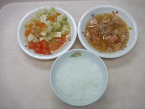 離乳食1 なんはん 煮魚 野菜と豆腐の煮物 トマト
