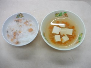 離乳食 鮭なんはん 鮭5倍がゆ 清まし汁