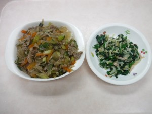 幼児食 牛丼 もやしのナムル