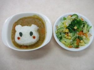 幼児食 白くまさんカレー ドレッシング和え