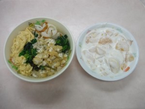幼児食 ちらしうどん フルーツヨーグルト