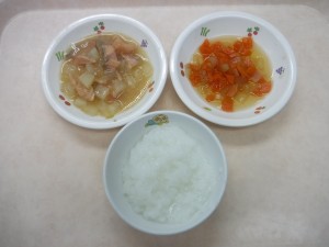 離乳食 5倍がゆ なんはん 鮭と大根の味噌煮 野菜煮