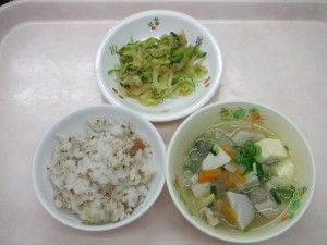 幼児食 梅ちりめんご飯 のっぺい汁 即席漬け
