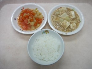 離乳食1 ご飯 豆腐のそぼろ煮 野菜のトマト煮